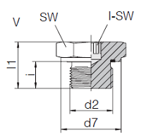 VSTI M 33X2-ED  - AUSSENSECHSKANT