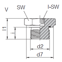 VSTI R 1 1/4-ED - AUSSENSECHSKANT